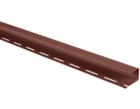 Планка "J - trim" Красно-коричневая Т-15 - 3,00м (А)
