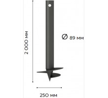 Винтовые сваи  Ø89*3мм длина 2,0м