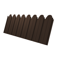 Профнастил C10B фигурный 0,45 Drap ST с пленкой RAL 8017 шоколад