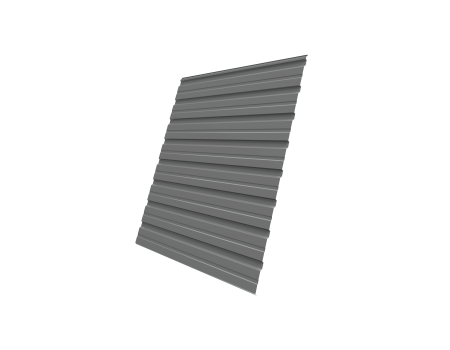 Профнастил С10R 0,45 PE RAL 9006 бело-алюминиевый