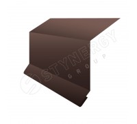 Планка примыкания в штробу 15х33х20 CORUNDUM50® RAL 8017